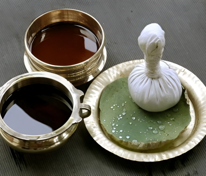 Oils and bundle for making ayurvedic massage_enhanced